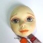 Роспись лица куклы Тедди-долл из самозатвердевающего пластика